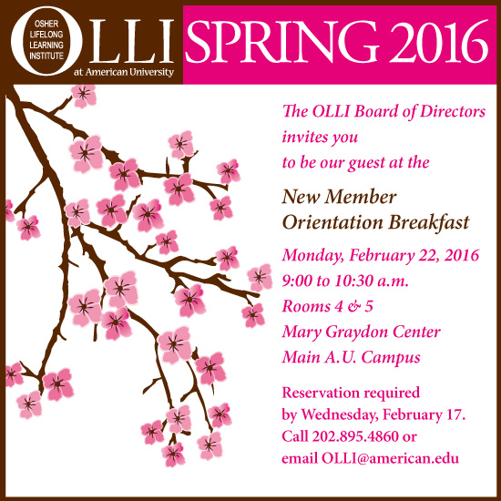 OLLI 2016 Spring New Member Breakfast